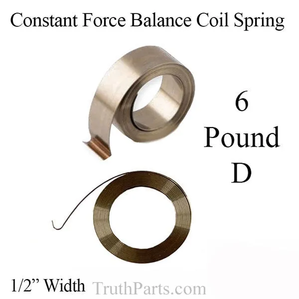 1/2 in. Constant Force Balance Coil Spring D #6 Pound