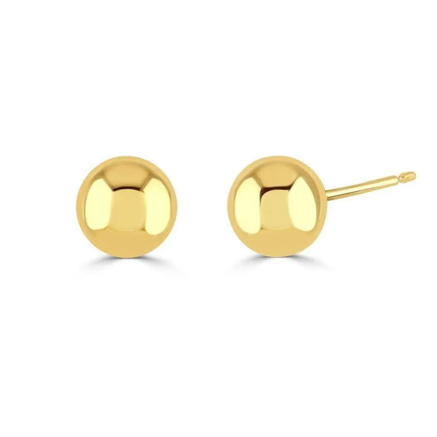 18ct Yellow Gold 7mm-Ball Stud