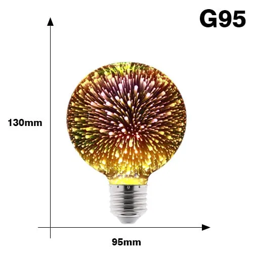 3D Colorful LED Edison Light Bulb E27 220V