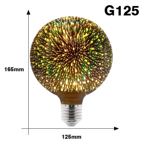 3D Colorful LED Edison Light Bulb E27 220V