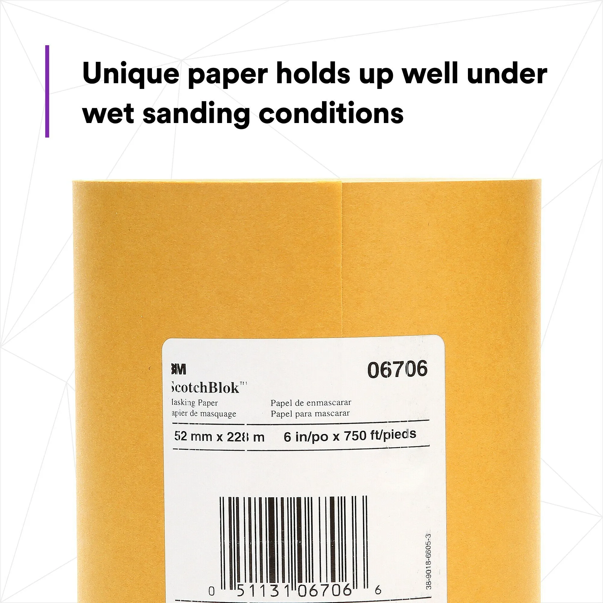 3M Scotchblok Masking Paper, 06706, 6 in x 750 ft