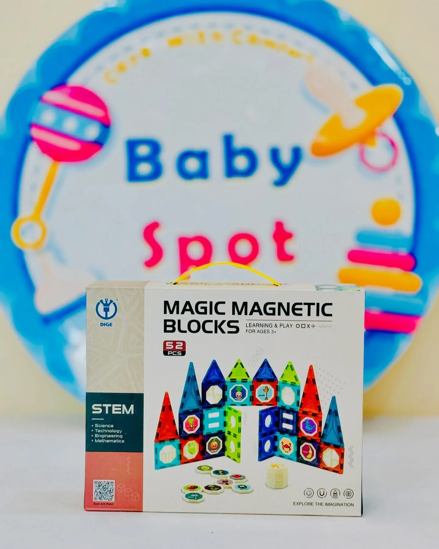 52-piece Magnetic Tiles by STEM