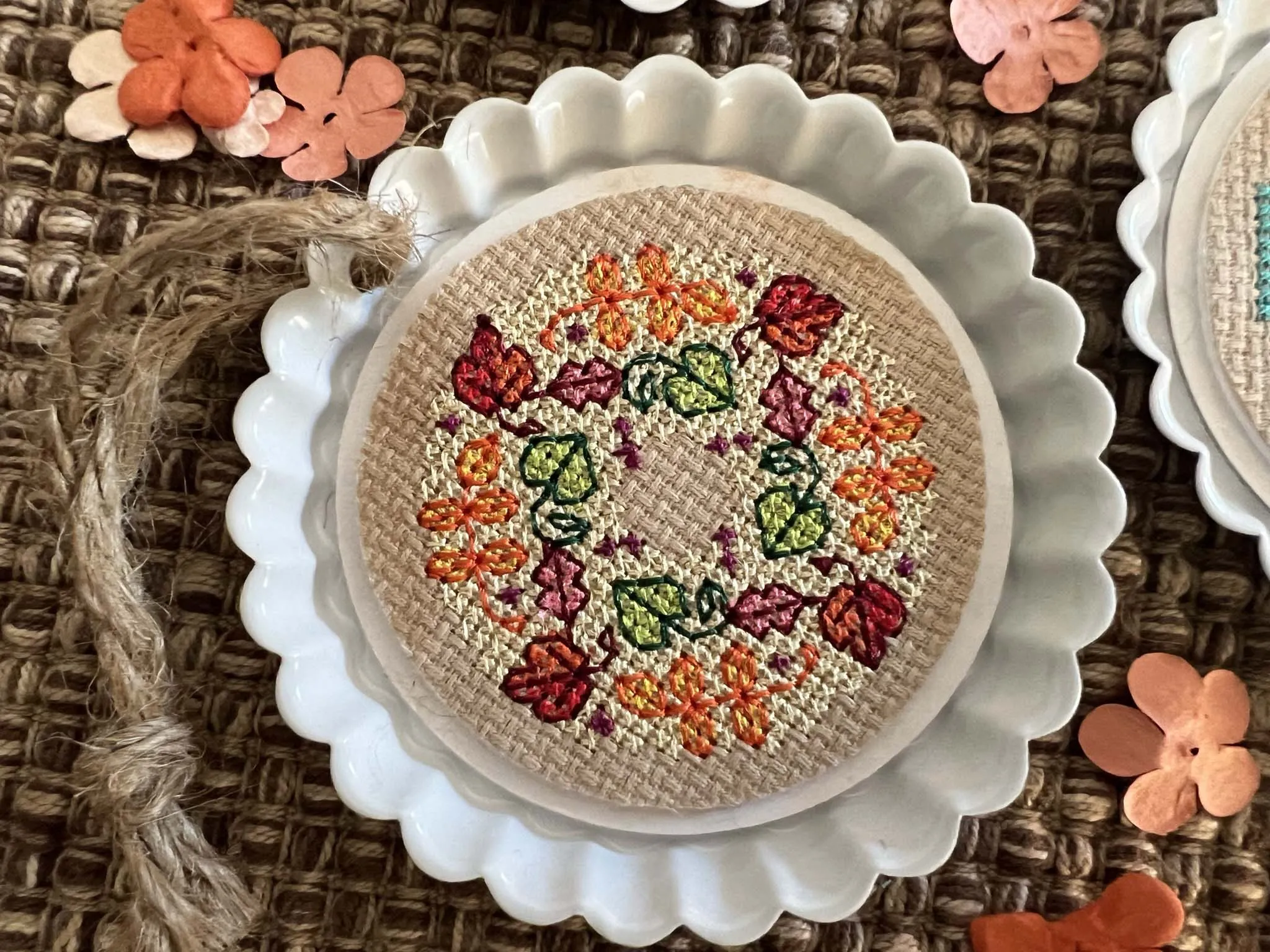 A Taste of Fall Cross Stitch in the Round