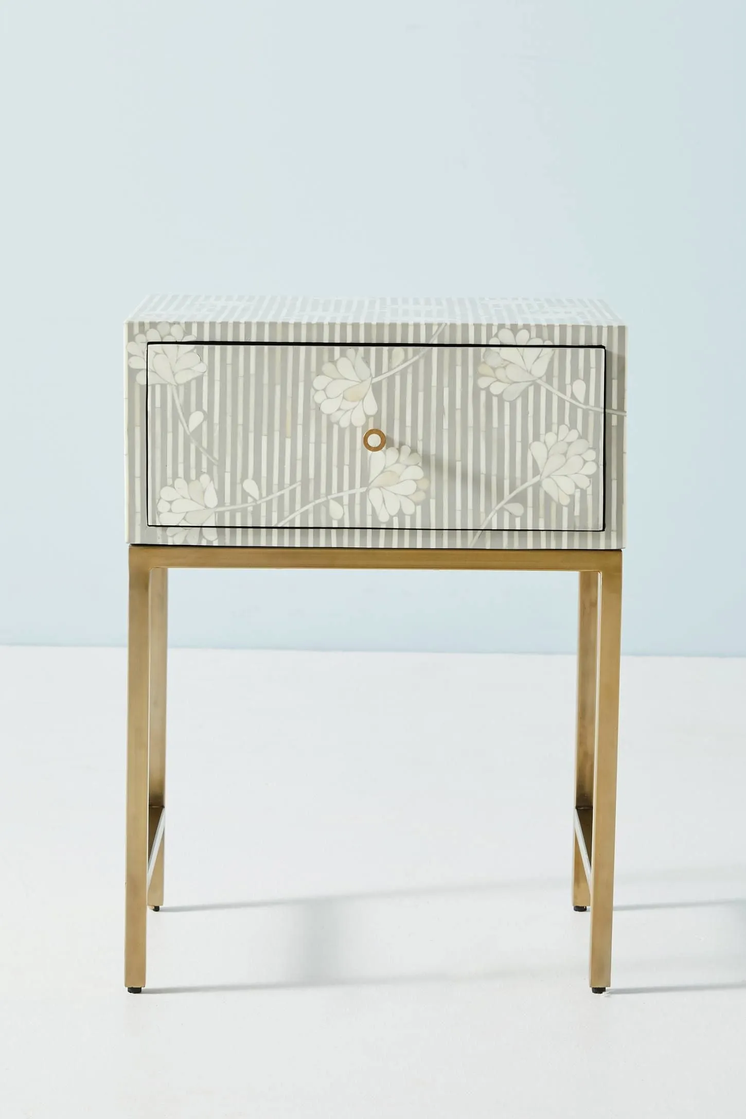 Ada Bone Inlay Nightstand Grey | Bone Inlay Nightstand