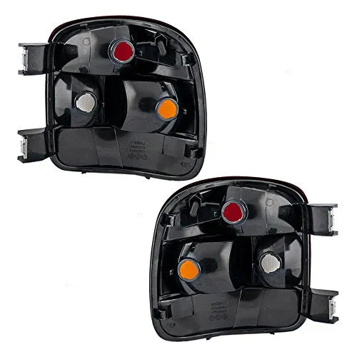 Aftermarket Replacement Driver and Passenger Set Tail Lights Compatible with 1999-2003 Silverado Sierra 1500 Stepside Pickup Truck 19169012 19169013