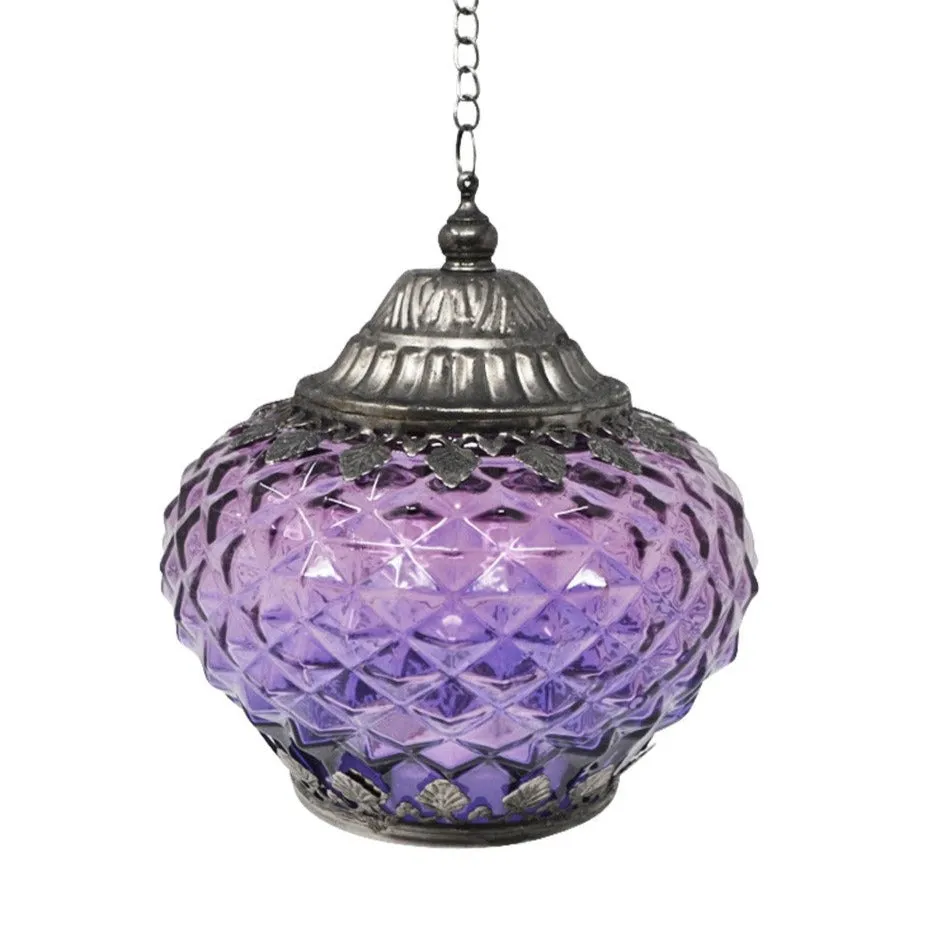 Antiqued Purple Lantern LED