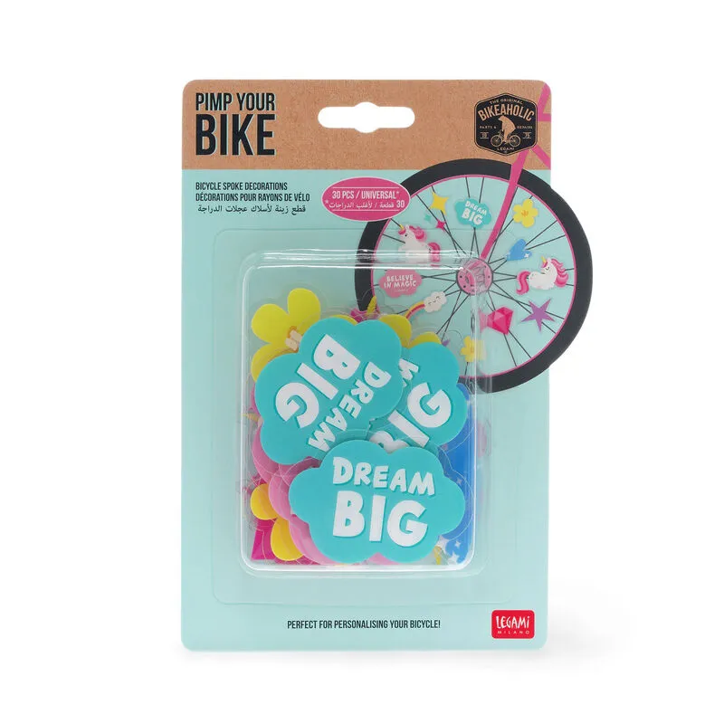 Bicycle Spoke Decorations ''Unicorn'', Set of 30