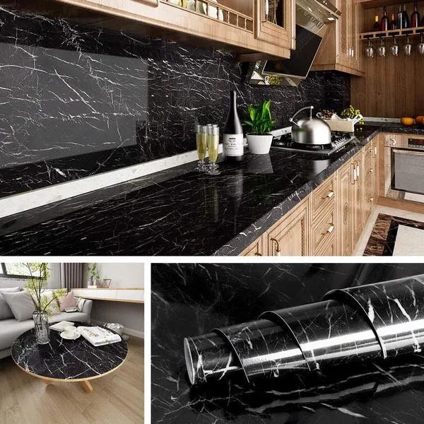 Black White Marble Wallpaper