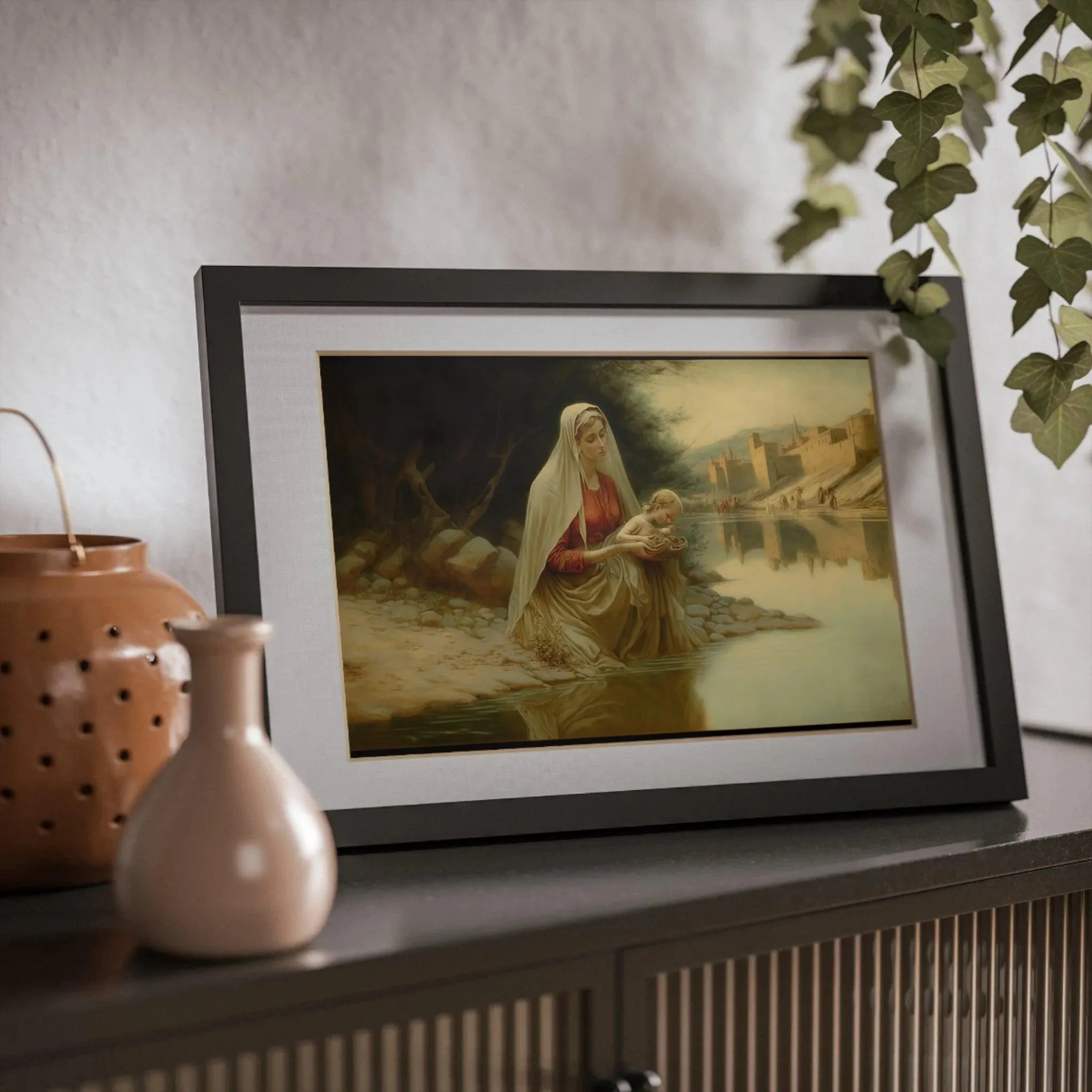 Blessed Madonna: Framed Portrait of Mary and Child