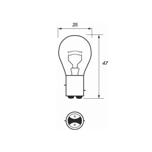 Bulb 12V 21/5W BAY15D Pk1