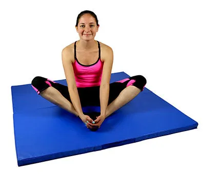 CanDo Mat with Handle - Center Fold - 2" PU Foam with Cover - 4' x 8' - Specify Color