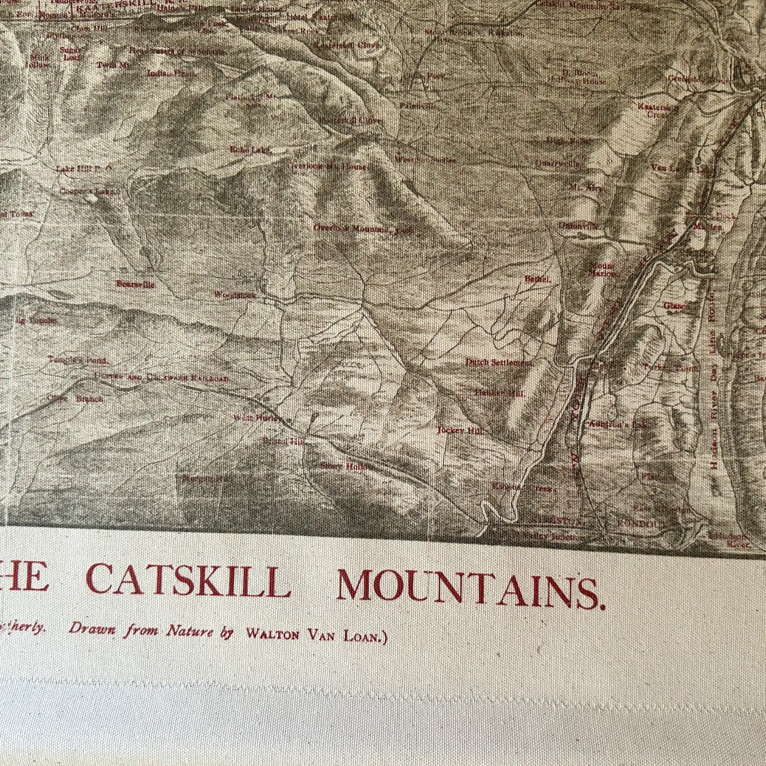 Canvas Wall Hanging - Birds-Eye View of the Catskill Mountains