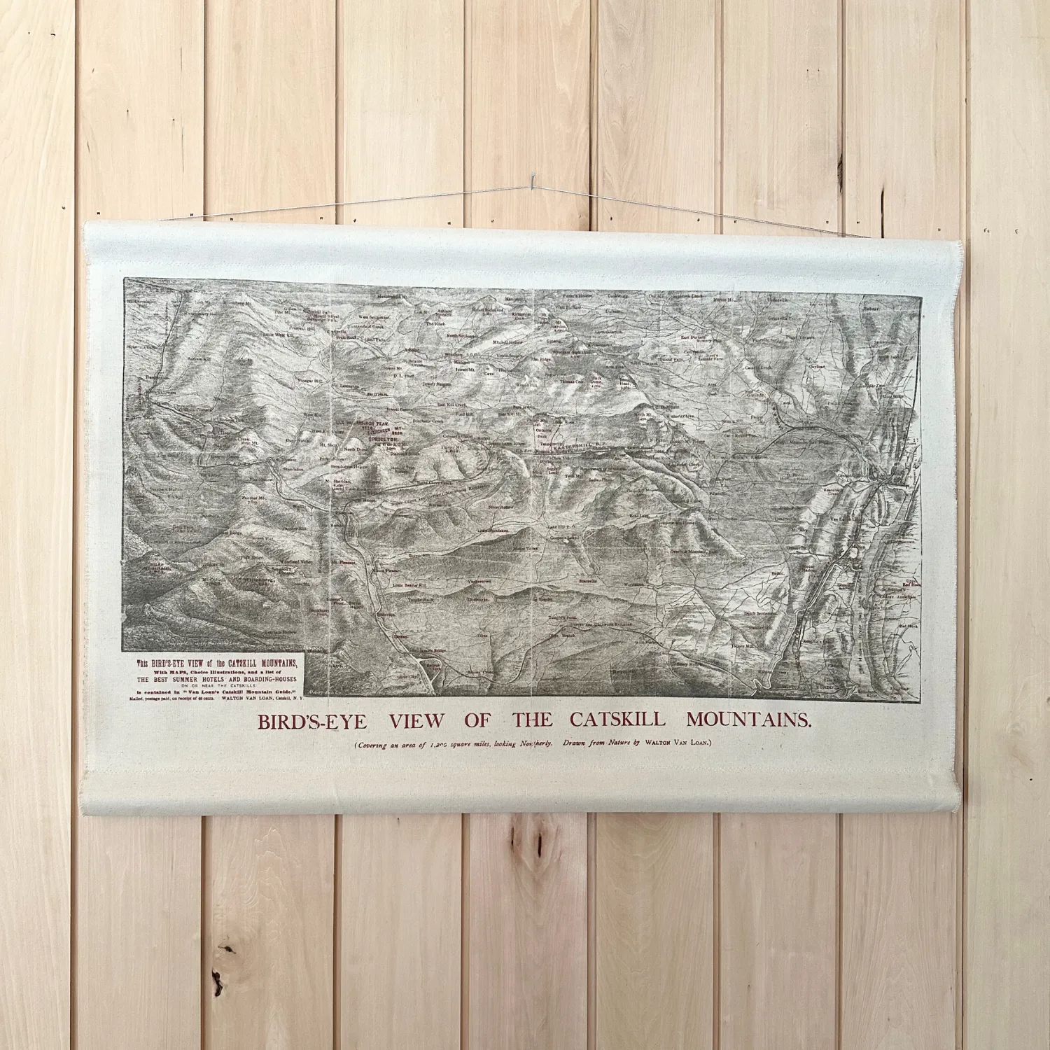 Canvas Wall Hanging - Birds-Eye View of the Catskill Mountains