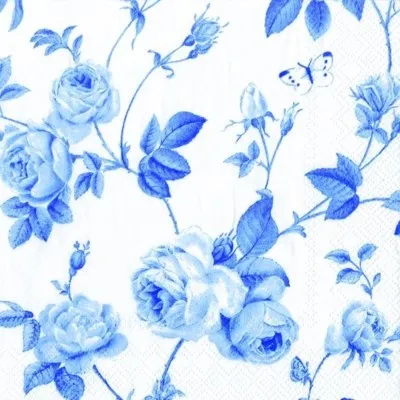 Cocktail Paper Napkin: Blue Rose