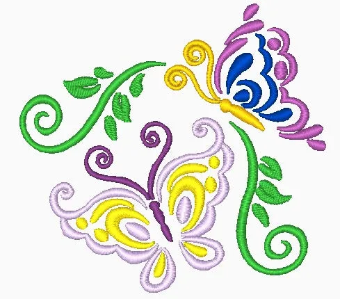 Colorful Butterflies [4x4] 11203 Machine Embroidery Designs