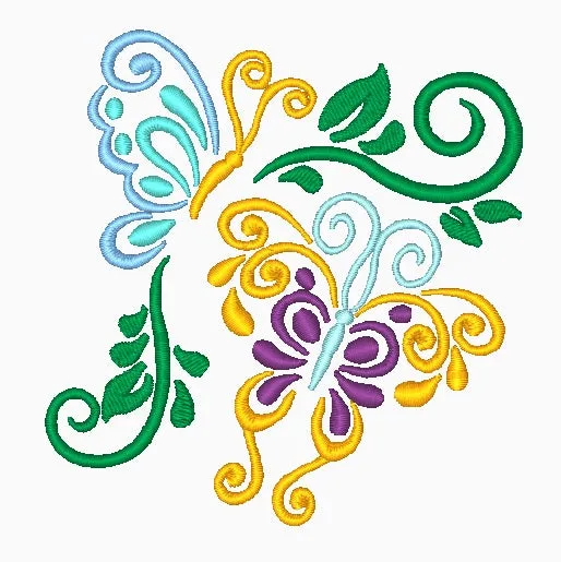 Colorful Butterflies [4x4] 11203 Machine Embroidery Designs