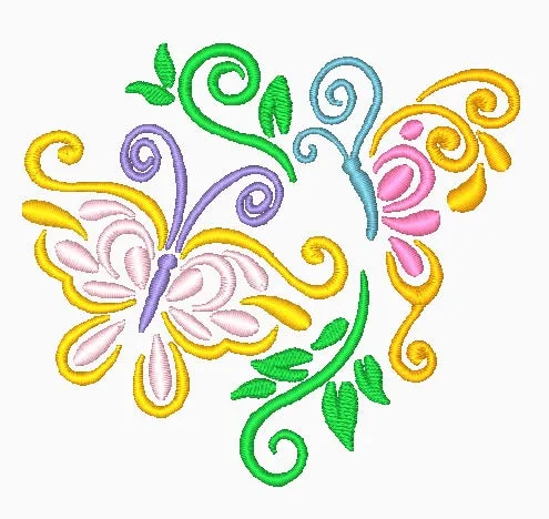 Colorful Butterflies [4x4] 11203 Machine Embroidery Designs