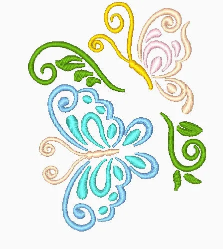 Colorful Butterflies [4x4] 11203 Machine Embroidery Designs