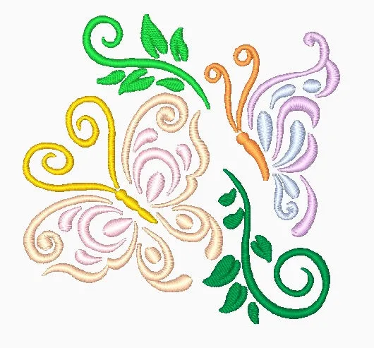 Colorful Butterflies [4x4] 11203 Machine Embroidery Designs