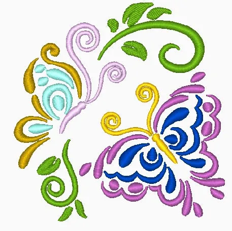 Colorful Butterflies [4x4] 11203 Machine Embroidery Designs