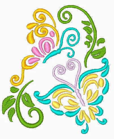 Colorful Butterflies [4x4] 11203 Machine Embroidery Designs