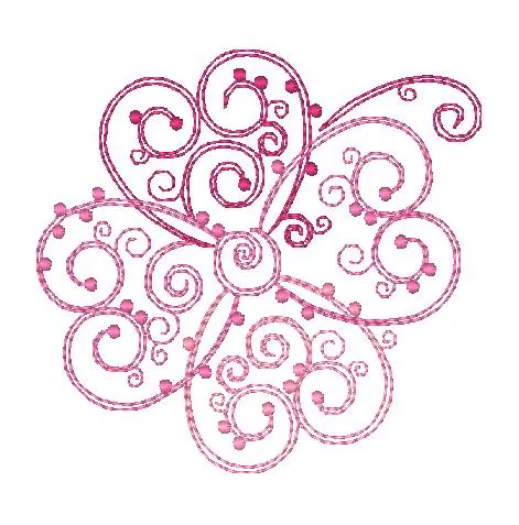 Curly Flowers [4x4] 11307 Machine Embroidery Designs