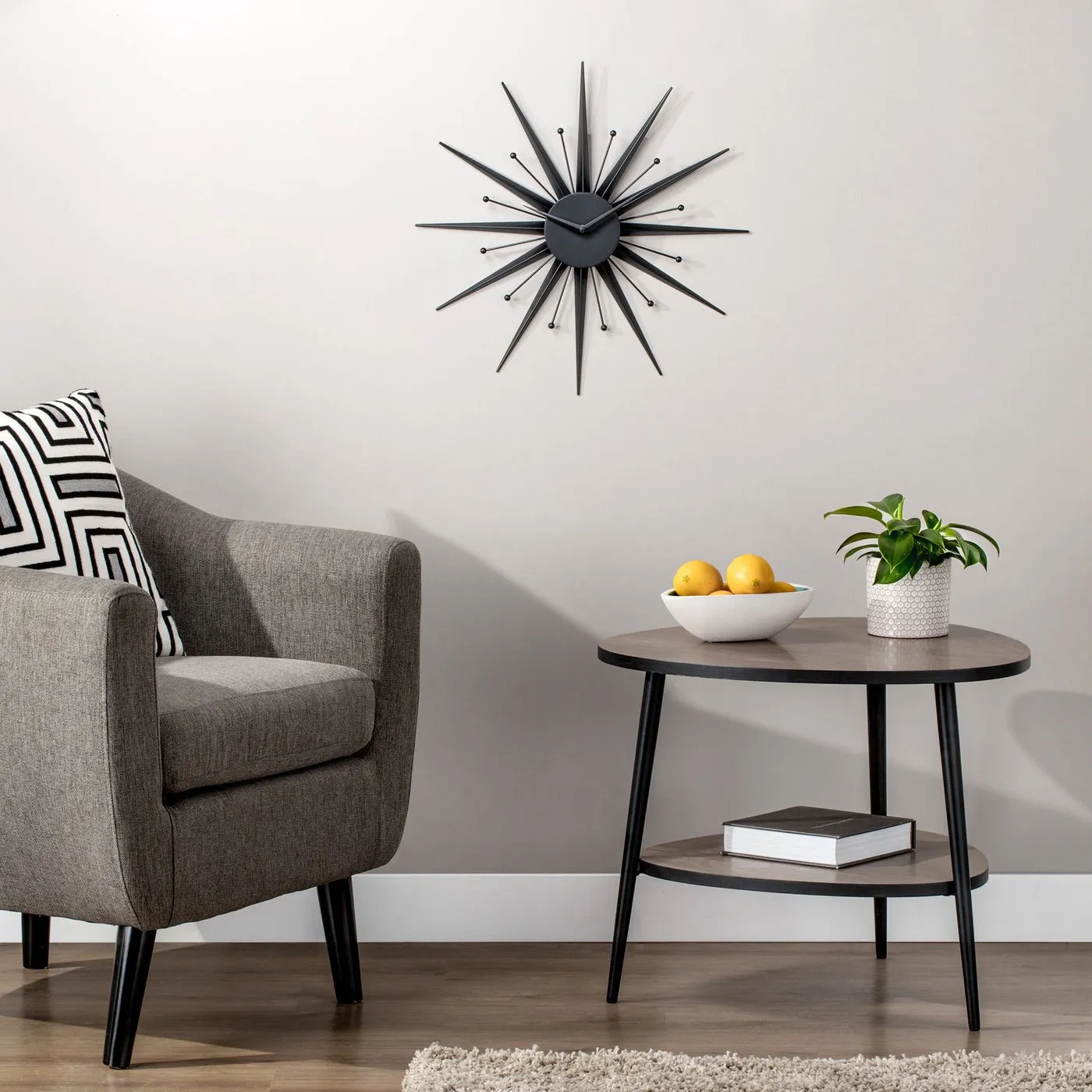 Deco Sunburst Wall Clock