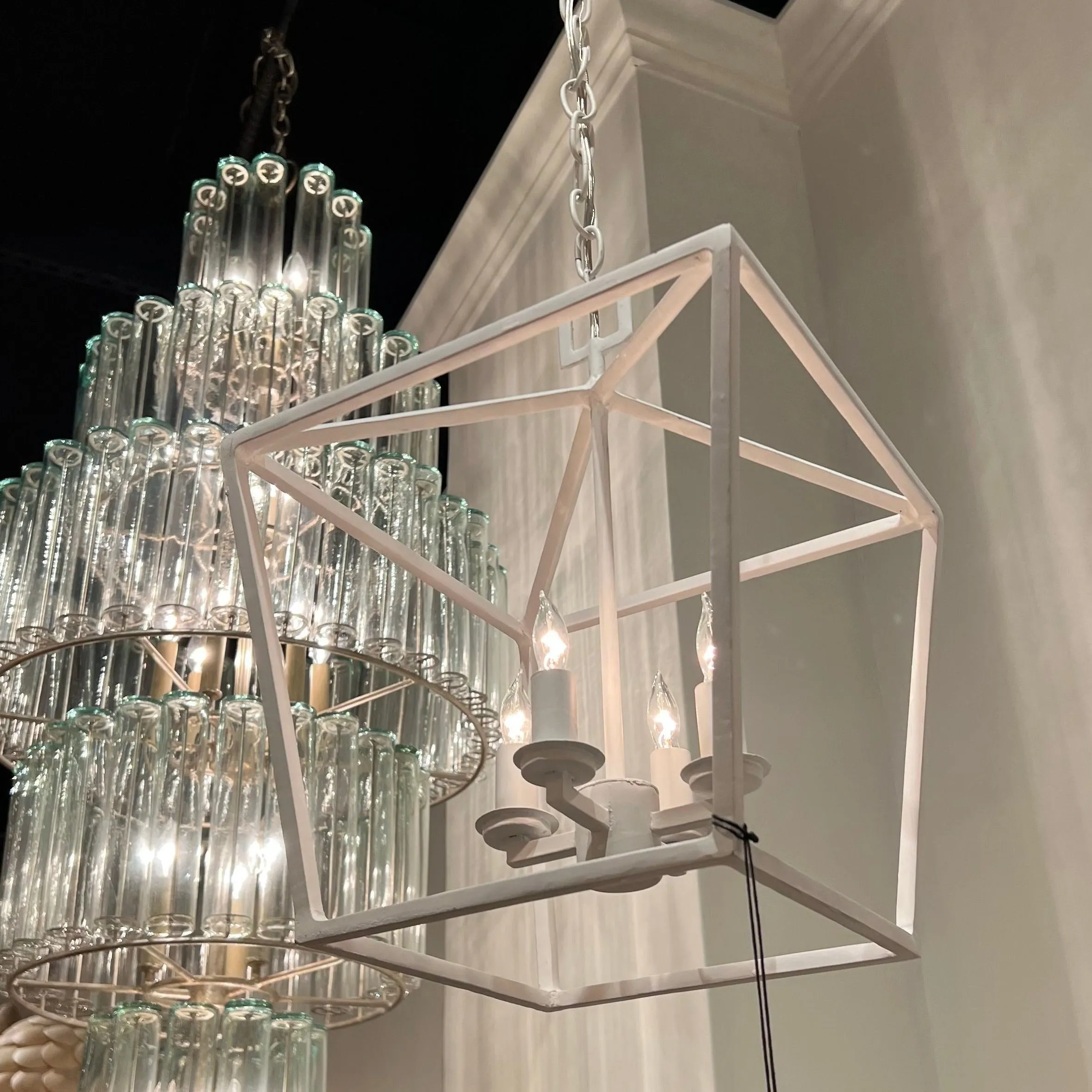 Denison Chandelier White Gesso - multiple options