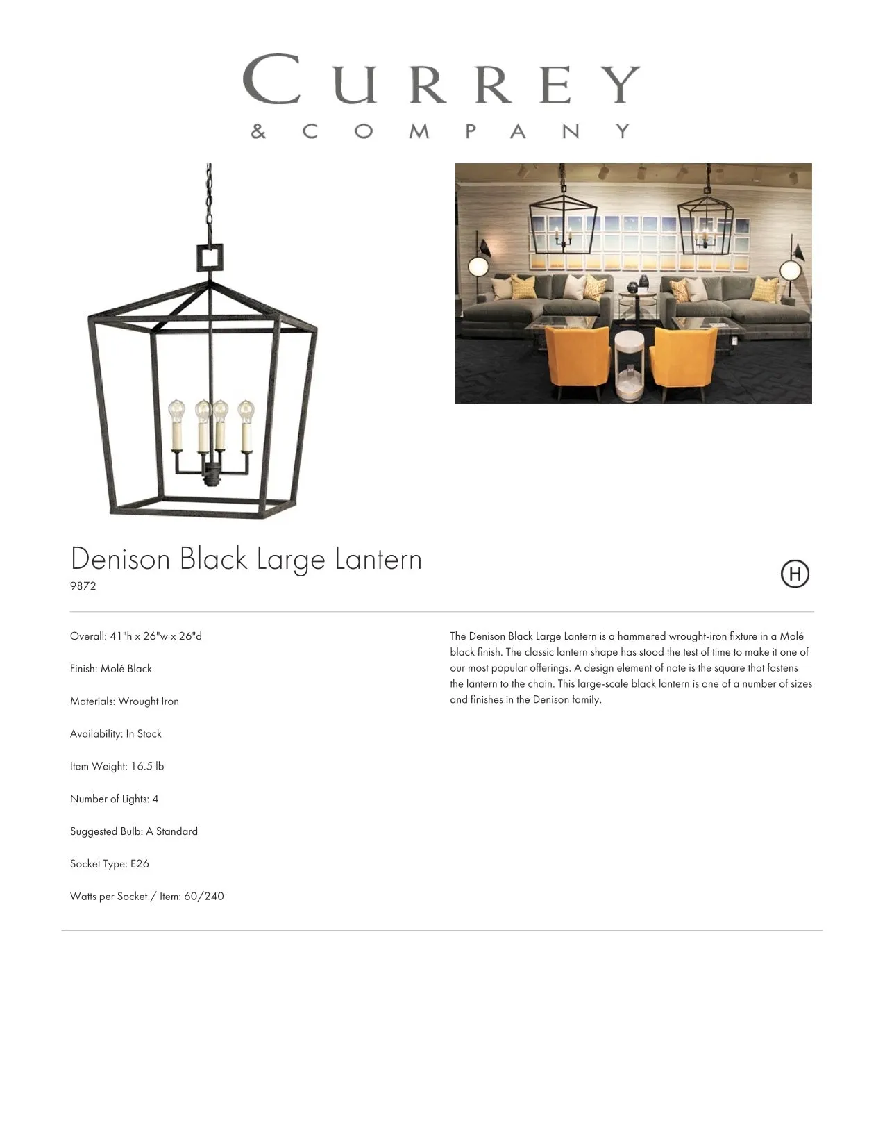 Denison Lantern Black - multiple options