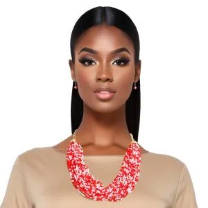 DST 34 Strand Red Bead Set|22   2.5 inches