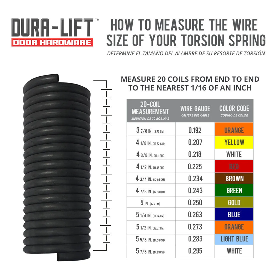 DURA-LIFT .243 Garage Door Torsion Spring (Green)