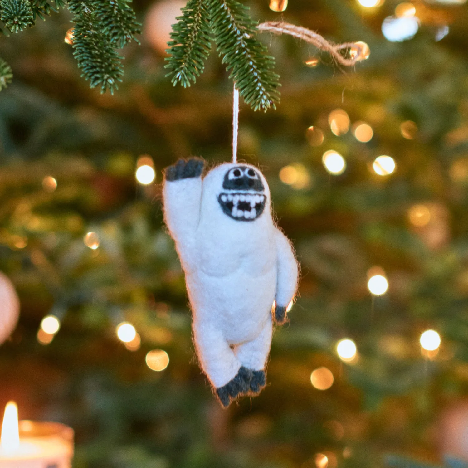 Felt Tree Decoration - Yeti