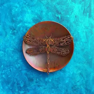 Filigree Dragonfly Wall Decor Disc