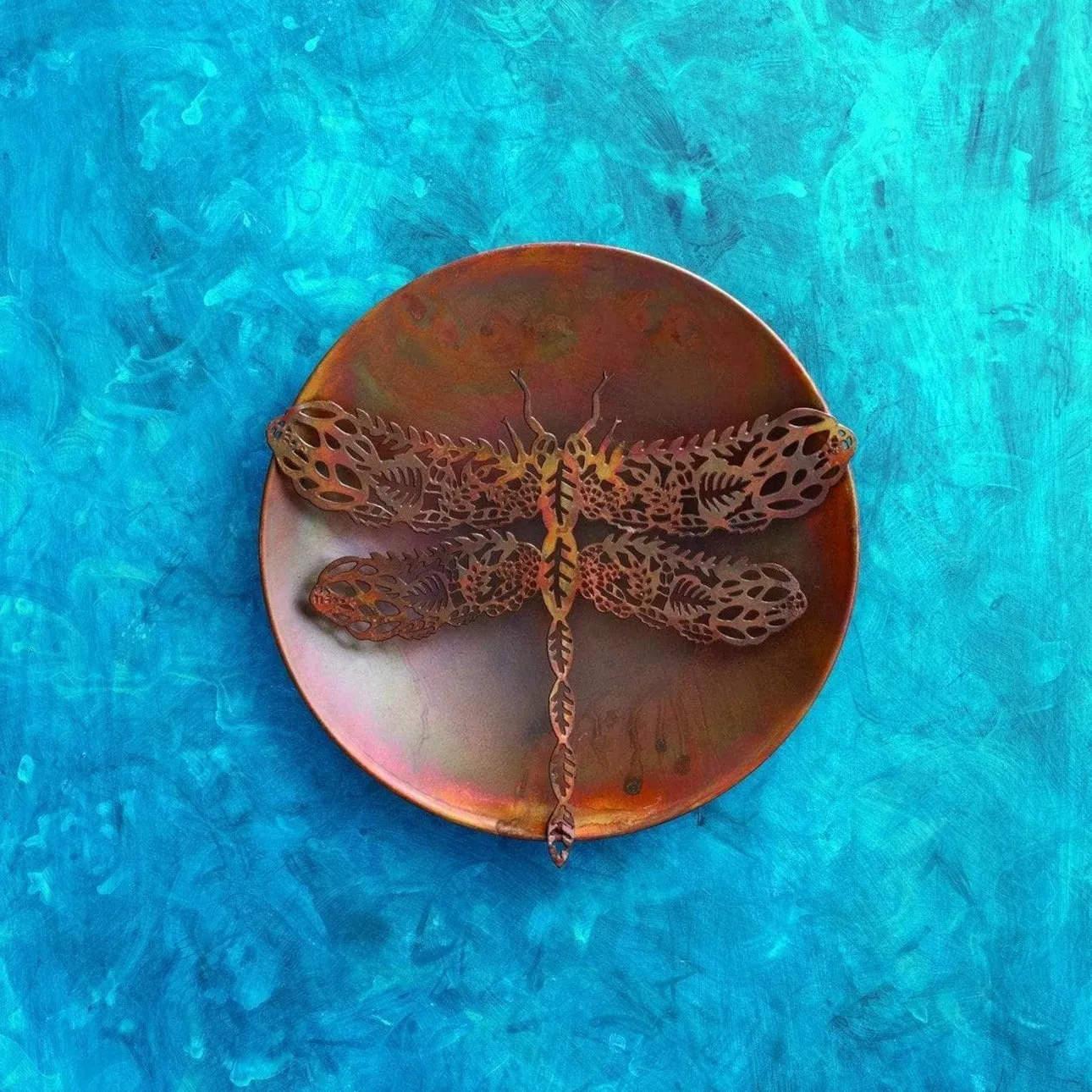 Filigree Dragonfly Wall Decor Disc