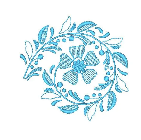 Floral Curls [Both 4x4 & 5x7] 11596 Machine Embroidery Designs