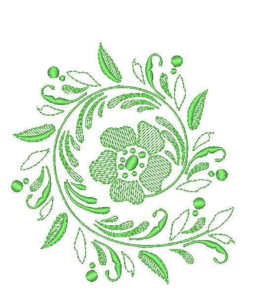 Floral Curls [Both 4x4 & 5x7] 11596 Machine Embroidery Designs