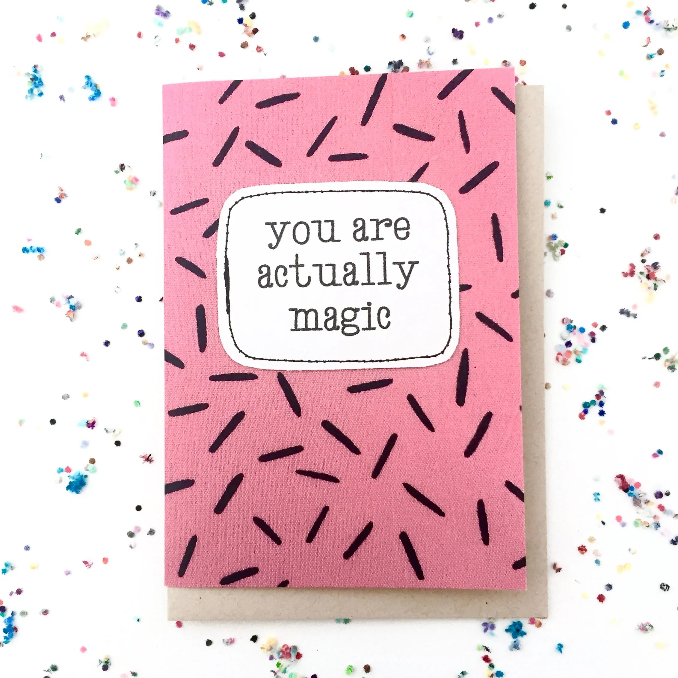 greeting card . actually magic .