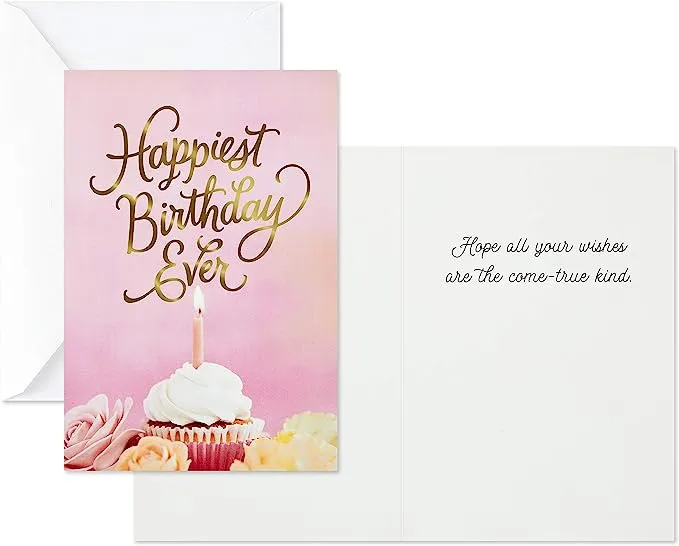 Hallmark Birthday Cards Assortment, Balloons, Cake, Flowers (12 Cards with Envelopes)