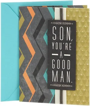 Hallmark Birthday Greeting Card to Son (Good Man, Great Son)