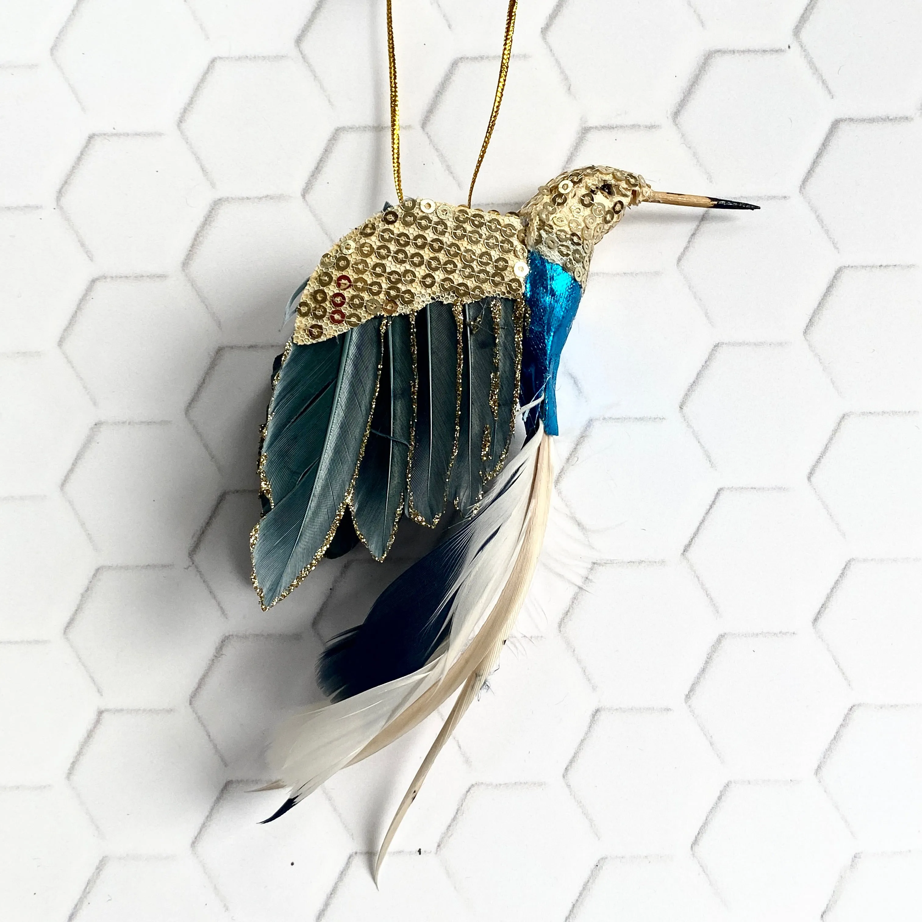 Hanging Blue Hummingbird