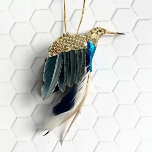 Hanging Blue Hummingbird