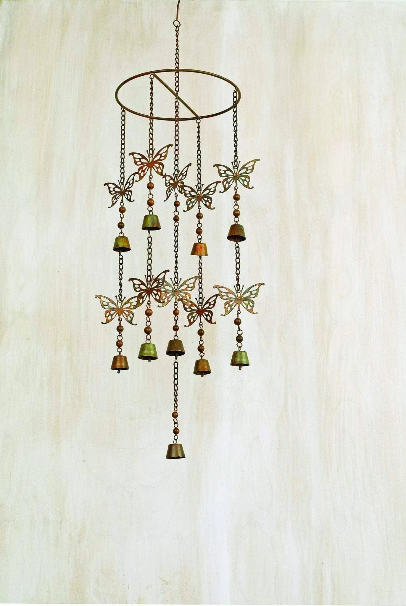 Hanging Butterflies with Bells Mobile Wind Chime