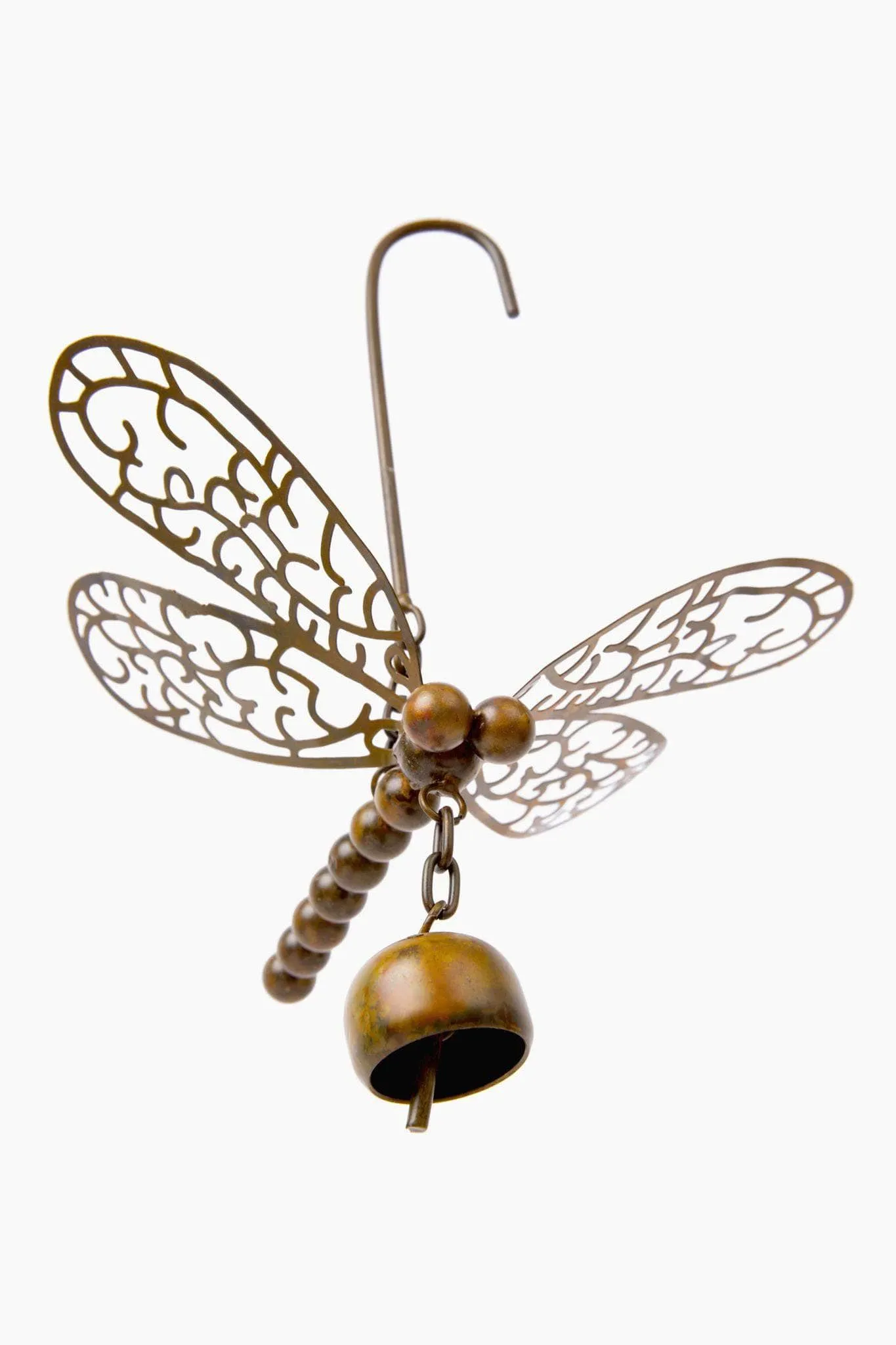 Hanging Dragonfly with Bell Ornament