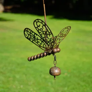 Hanging Dragonfly with Bell Ornament