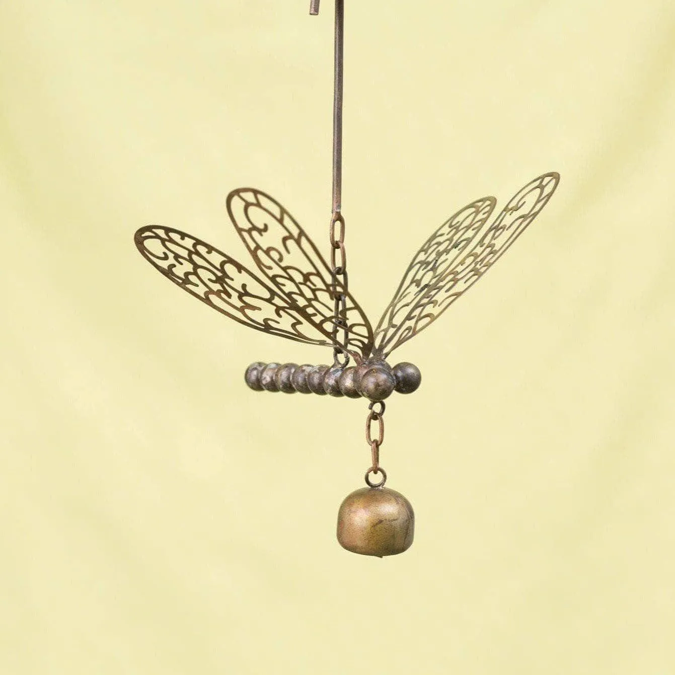 Hanging Dragonfly with Bell Ornament