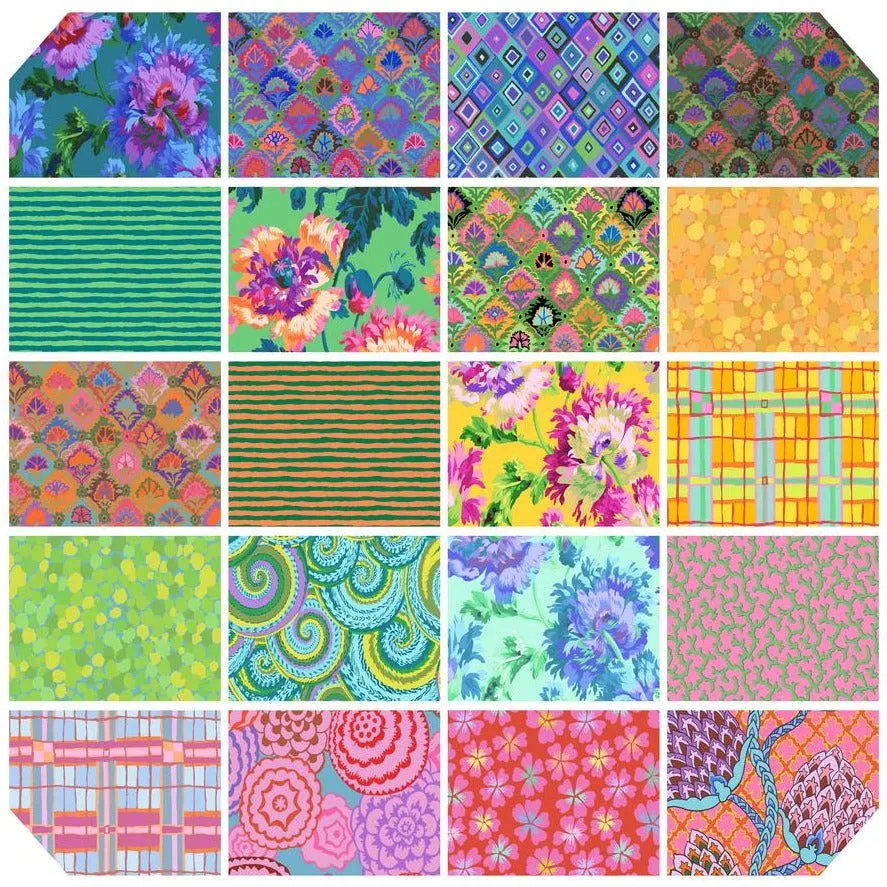 KAFFE FASSETT COLLECTION February 2024 - 10" Charm Pack, Bright