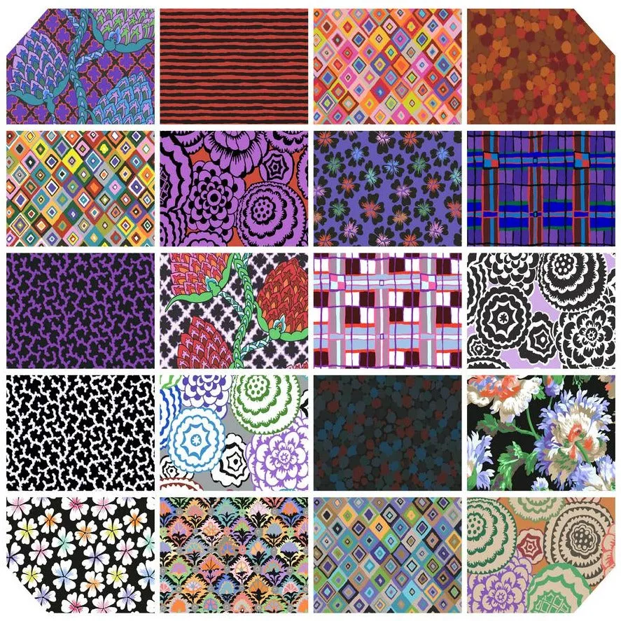 KAFFE FASSETT COLLECTION February 2024 - 10" Charm Pack, Dark