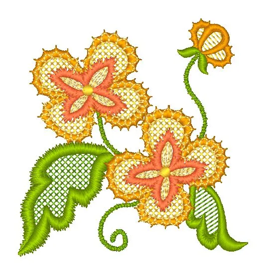 Lacey Flowers [5x7] 11423 Machine Embroidery Designs