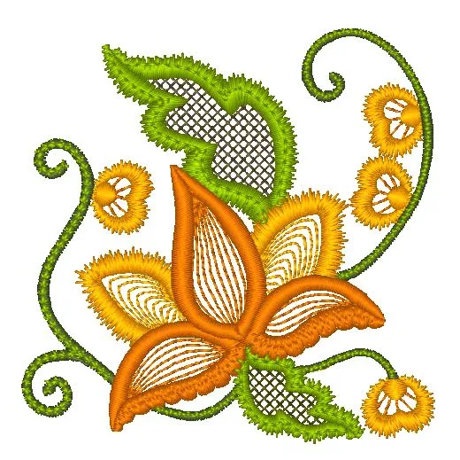 Lacey Flowers [5x7] 11423 Machine Embroidery Designs