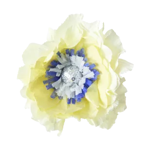 Large Flower Paper Decoration - Yellow